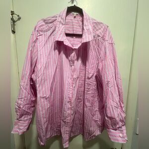 Maurices Pink and Blue Striped Shirt